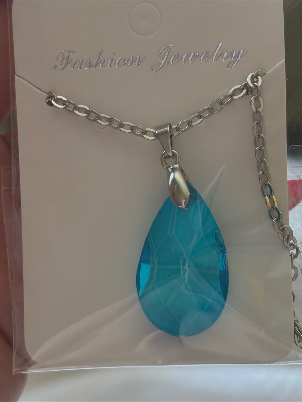 Teardrop Cubic Zirconia Necklace NEW (1) - Picture 8 of 13